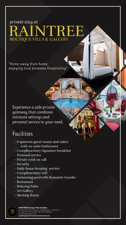 Raintree Boutique Villa & Gallery Yogyakarta Eksteriør bilde